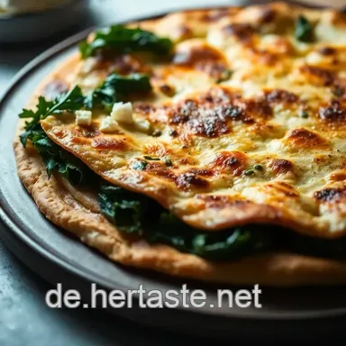 G&ouml;zleme: K&ouml;stliches T&uuml;rkisches Fladenbrot mit Spinatsf&uuml;llung Rezeptkarte
