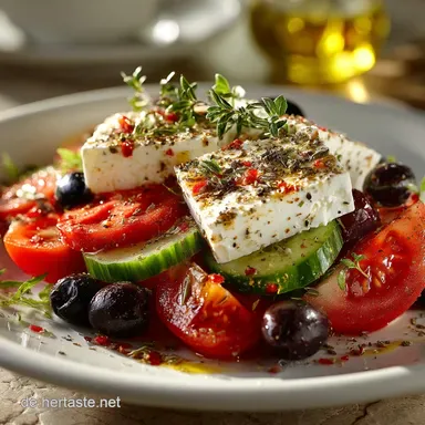 Griechischer Bauernsalat Original Rezept Horiatiki f&uuml;r das Urlaubsgef&uuml;hl