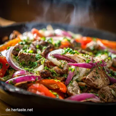 Gyros Rezept &agrave; la Chef: So gelingt das Fleisch knusprig in der Pfanne Rezeptkarte
