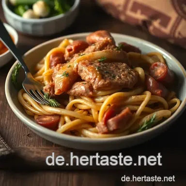 H&auml;hnchengeschnetzeltes &ndash; Ein Familienliebling aus der deutschen K&uuml;che Rezeptkarte