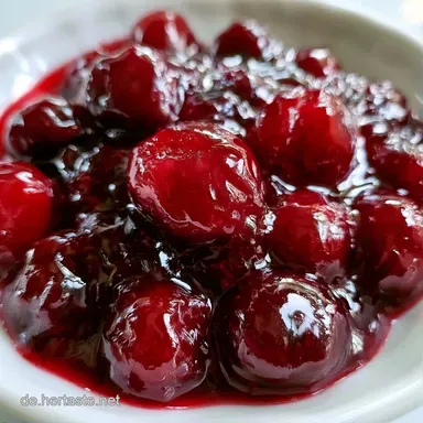 Kirschmarmelade mit Gelierzucker kochen Rezeptkarte
