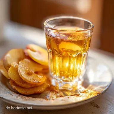 Bratapfel-Lik&ouml;r mit Zimt und &Auml;pfeln