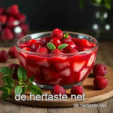 Hausgemachter Rhabarberlik&ouml;r - Ein erfrischender Genuss aus dem Garten Rezeptkarte