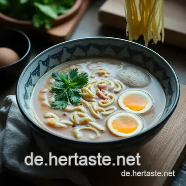 Hausgemachtes Ramen: Ein Herzhafter Biss in die Seele Japans Rezeptkarte