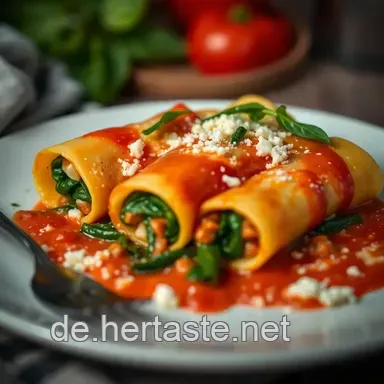 Herzhafte Cannelloni mit Ricotta und Spinat &ndash; Mein Lieblingsrezept Rezeptkarte