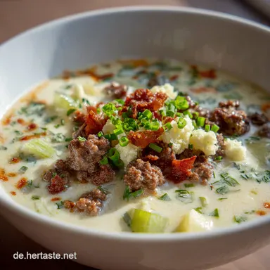 Hackfleisch K&auml;sesuppe mit Lauch: Omas Rezept, nur besser! Rezeptkarte