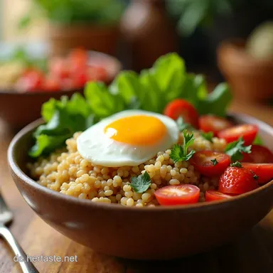 Abnehmen durch Joggen Meine QuinoaBowl f&uuml;r Energie Rezeptkarte