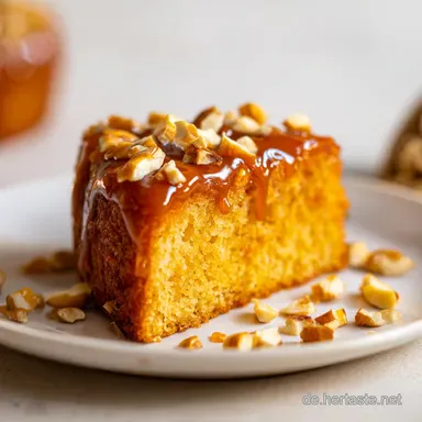 Karamell Honig Nusskuchen in 65 Min Rezeptkarte