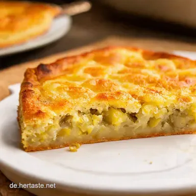 KartoffelFlammkuchen HerzhaftDeutscher Genuss &agrave; la Flammkuchen Art Rezeptkarte