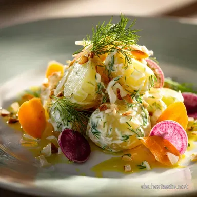Kartoffelsalat mit Br&uuml;he Schw&auml;bischer Klassiker mit Essig &Ouml;l Rezeptkarte
