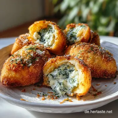 Kartoffeltaschen mit Spinat-Frischk&auml;se f&uuml;r 4 Rezeptkarte