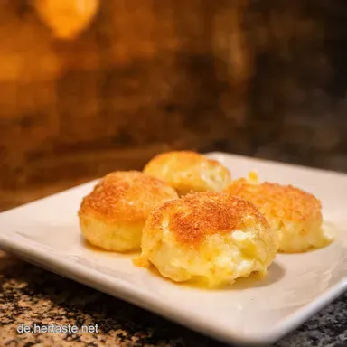K&auml;seKnusperFrikadellen aus der Hei&szlig;luftfritteuse Blitzrezept Rezeptkarte