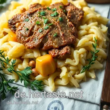 Herzhafter Kasslerbraten mit Sauerkraut und Kartoffelbrei Rezeptkarte