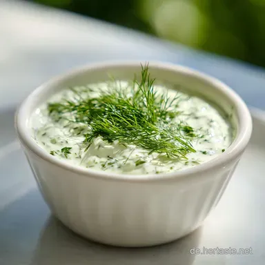 Dillsauce Rezept: Samtig Cremig f&uuml;r Fisch (15 Min.) Rezeptkarte