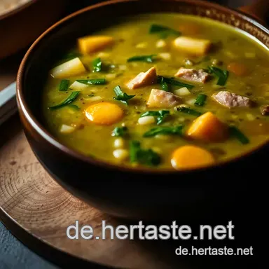 Klassische Erbsensuppe &ndash; Herzhaft, einfach und voller Geschmack! Rezeptkarte