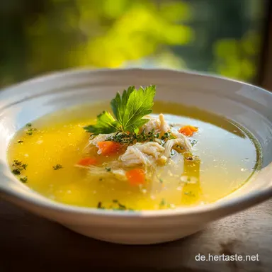 H&uuml;hnersuppe wie bei Muttern: Kr&auml;ftige Br&uuml;he