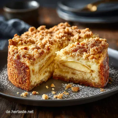 Omas Liebling Apfelkuchen mit Streuseln garantiert knusprig saftig Rezeptkarte