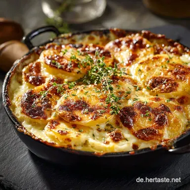 Omas bestes Kartoffelgratin Perfekt cremig knusprig und gelingsicher Rezeptkarte
