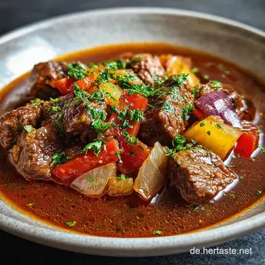 Klassisches Rindergulasch: Traditionell im Br&auml;ter