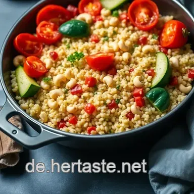 Weltbeste Quinoa-Pfanne mit Gem&uuml;se: Schnell & Lecker! Rezeptkarte