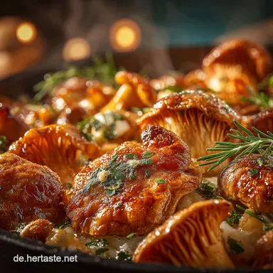 Pilzpfanne Herzhaft aromatisch Omas beste WaldpilzPfanne Rezeptkarte