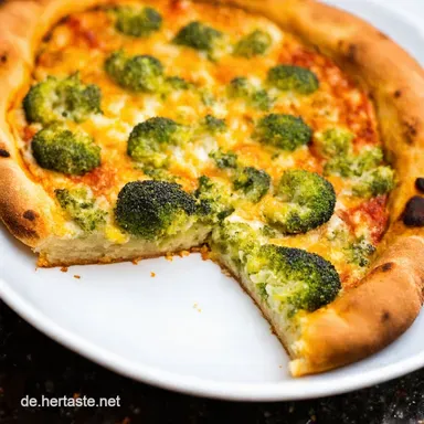 Low Carb Brokkoli PizzaBoden Rezept Knusprig Lecker Rezeptkarte