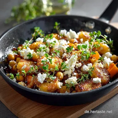 FeierabendHit Knusprige Kichererbsen Bratlinge mit M&ouml;hren und Feta Rezeptkarte