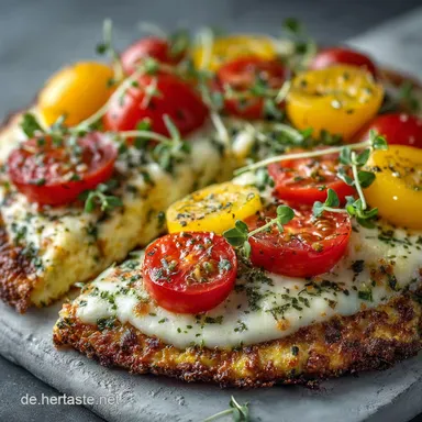 Low Carb Pizza: Knuspriger Mandel-K&auml;se-Teig Rezept Rezeptkarte