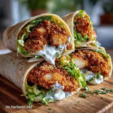 Chicken Ranch Wrap f&uuml;r 4 Portionen Rezeptkarte