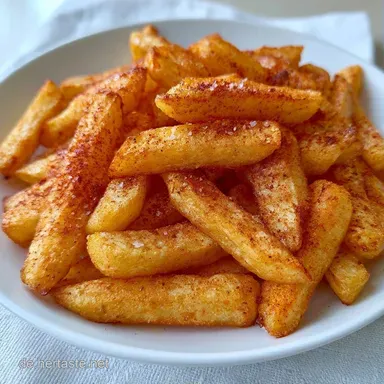 Kohlrabi Pommes aus dem Airfryer: Knusprig Rezeptkarte
