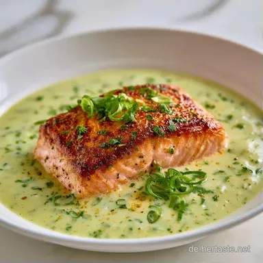 Kohlrabi Suppe mit Lachs in 35 Minuten Rezeptkarte