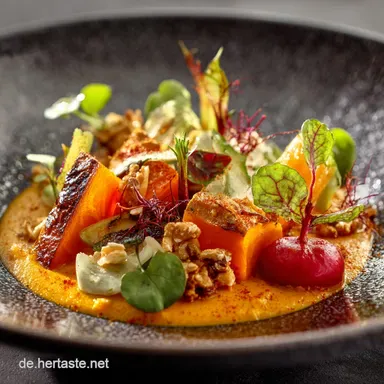 K&uuml;rbispesto Rezept: Cremiges Herbst-Highlight mit ger&ouml;stetem Hokkaido