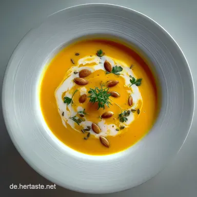 K&uuml;rbissuppe: Einfache Kokos K&uuml;rbissuppe Rezept Rezeptkarte