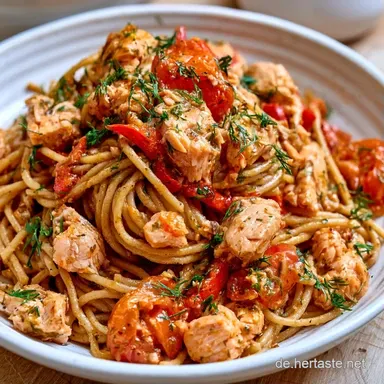 Lachs-Vollkornspaghetti in 20 Minuten Rezeptkarte