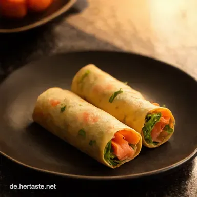 Schnelles Wrap R&ouml;llchen Rezept I BlitzPartysnack mit Lachs Rezeptkarte