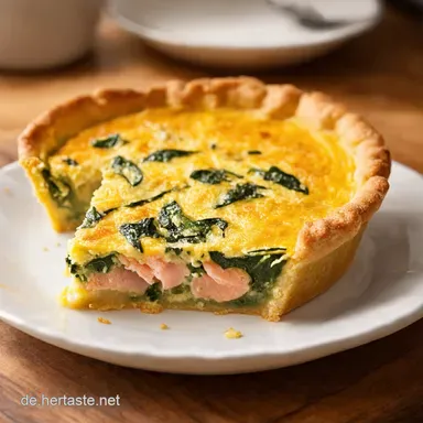 Spinatquiche mit Lachs Mein liebstes Fr&uuml;hlingsrezept Rezeptkarte