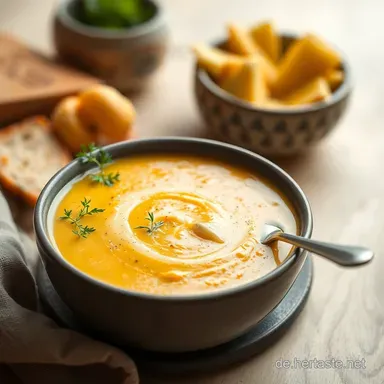 Vegetarische Lauch K&auml;sesuppe: Cremig wie bei Oma! Rezeptkarte