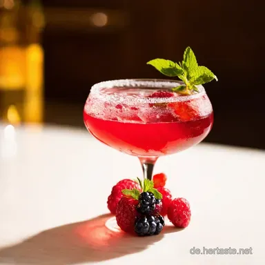 Lillet Wild Berry Sommerbrise Mein erfrischender Sommercocktail Rezeptkarte