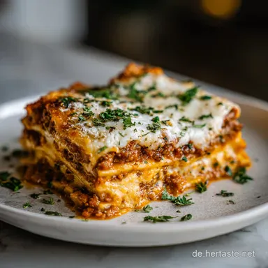 Linsenlasagne Rezept f&uuml;r 4 Portionen