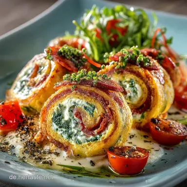 Die perfekte Low Carb Gem&uuml;serolle mit Kr&auml;uterquarkf&uuml;llung Leicht Sommerlich Rezeptkarte