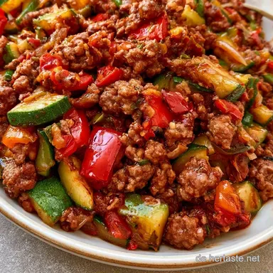 Hackfleischpfanne in 30 Minuten Rezeptkarte