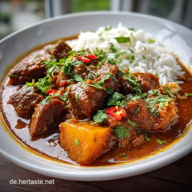 Low Carb Rinder-Curry als gesundes Rezept mit indischem Touch - Keto Abendessen Rindfleisch Rezeptkarte