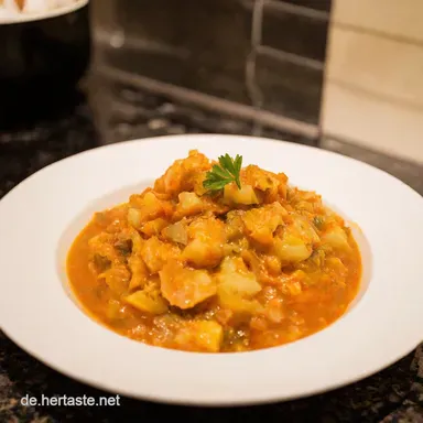 Gem&uuml;segulasch kochen fr Mama und Unser FamilienKuschelgulasch Rezeptkarte