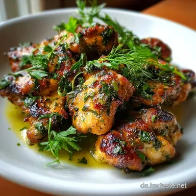 Mariniertes H&auml;hnchen: Saftige H&auml;hnchen Marinade Rezeptkarte