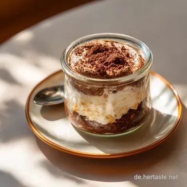 Maulwurfkuchen Dessert im Glas: Cremig und Standfest f&uuml;r 6 Personen Rezeptkarte