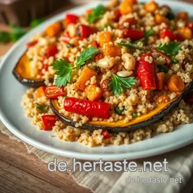 K&ouml;stliche auberginen vegetarisch gef&uuml;llt: Mediterrane Tr&auml;ume mit Quinoa Rezeptkarte