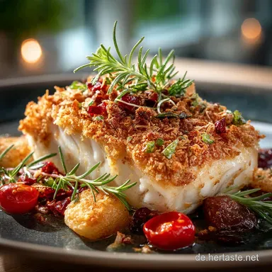 Saftiger Kabeljau aus dem Ofen mit knusprigem PankoTopping Rezeptkarte