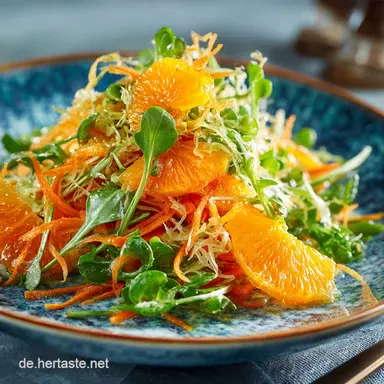 M&ouml;hrensalat mit Orangensaft Dressing: Schneller Vitaminkick f&uuml;r Grill Sommer