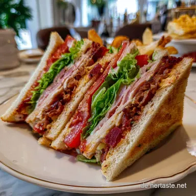New York Club Sandwich: Das 15-Minuten Original Rezept Rezeptkarte
