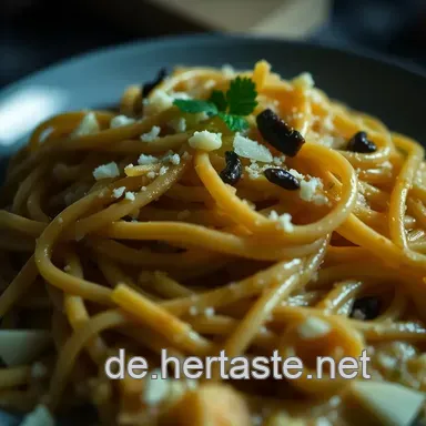 Einfaches Rezept für Nudeln mit Brokkoli in cremiger Knoblauch-Käse-Sauce Rezeptkarte